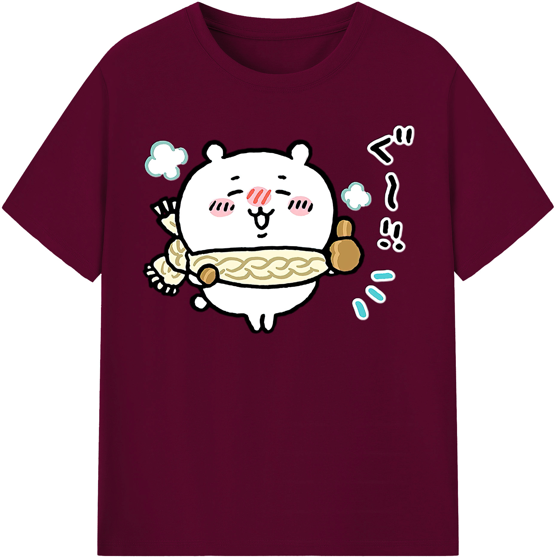（画像用） ちいかわ ちいかわ Chii-kawa chiikawa レディースカジュアルプリントTシャツ（綿100％）